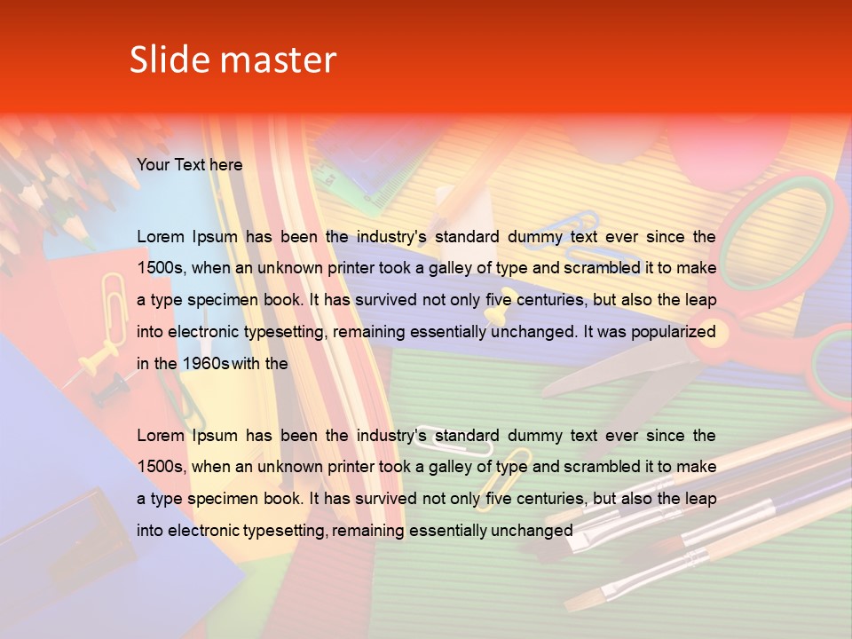 No People Accessories Learning PowerPoint Template