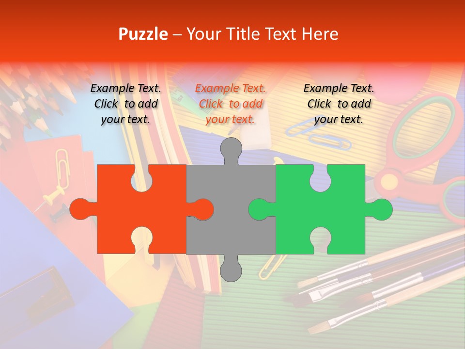 No People Accessories Learning PowerPoint Template