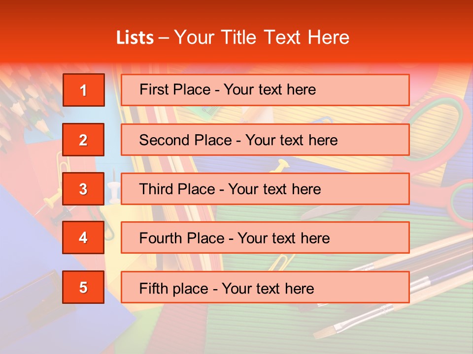 No People Accessories Learning PowerPoint Template