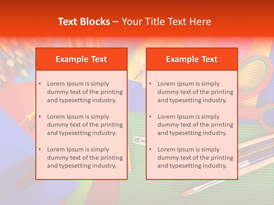No People Accessories Learning PowerPoint Template