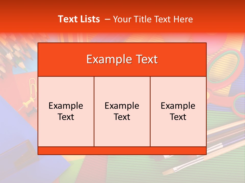 No People Accessories Learning PowerPoint Template