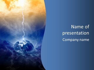 Space Energy Destroying PowerPoint Template