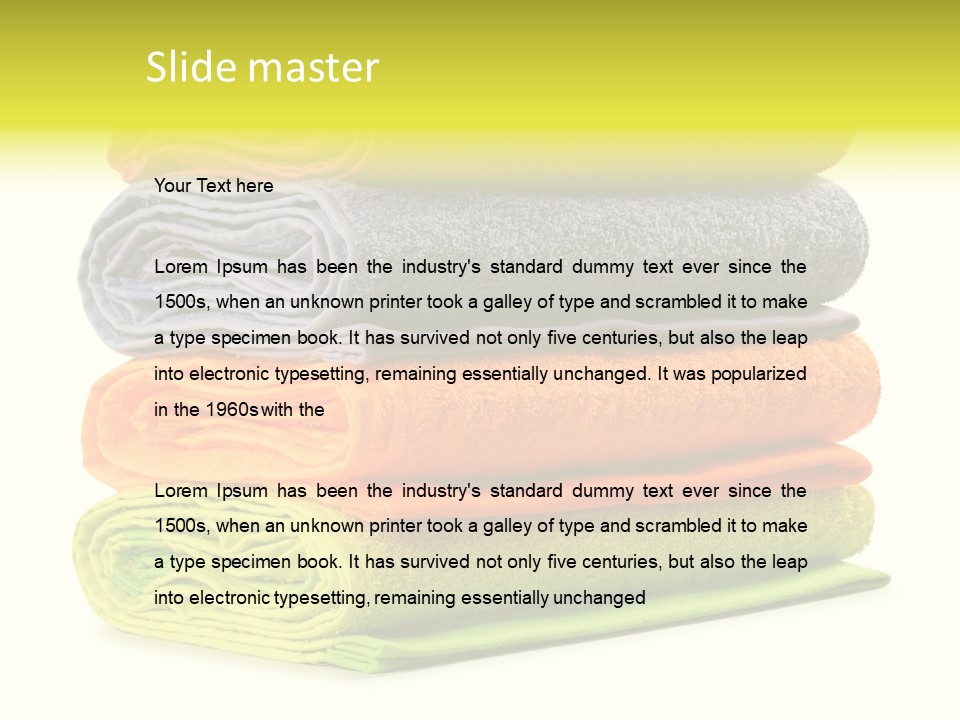 Folded Cloth Dry PowerPoint Template