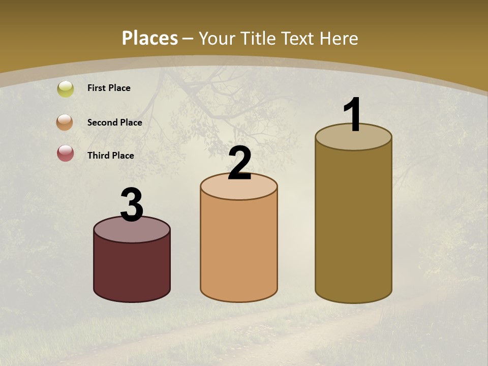 Forest Road Landscape PowerPoint Template