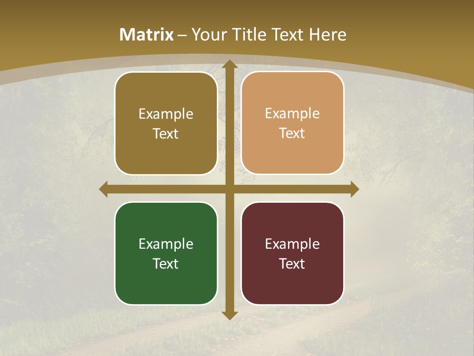 Forest Road Landscape PowerPoint Template