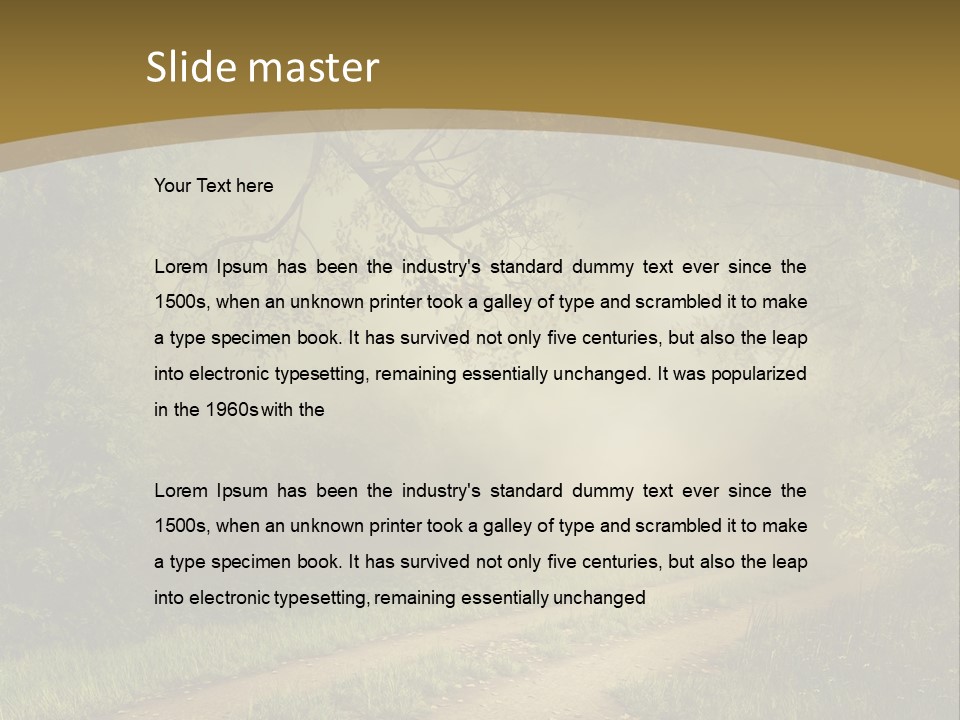 Forest Road Landscape PowerPoint Template