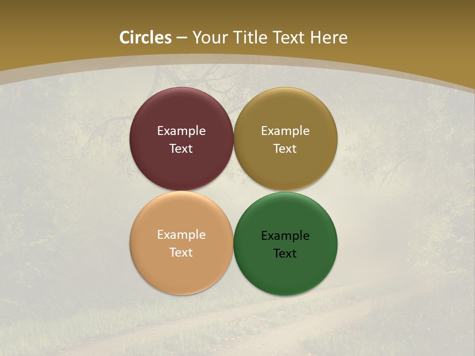 Forest Road Landscape PowerPoint Template