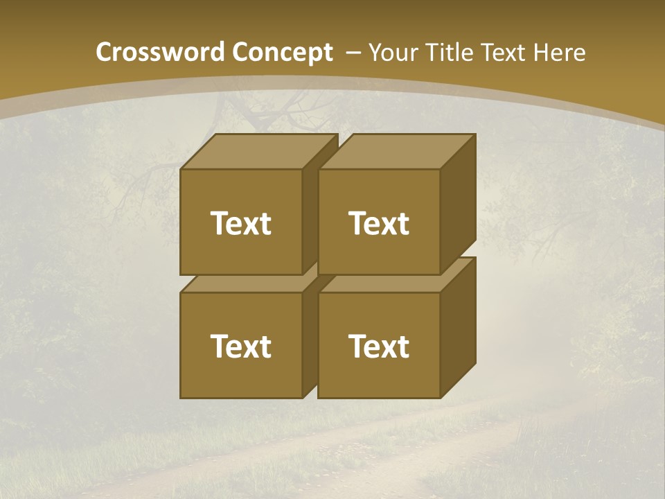 Forest Road Landscape PowerPoint Template