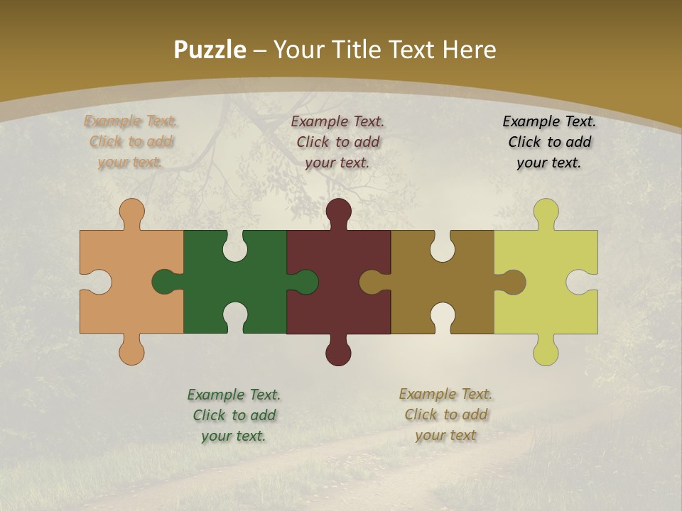 Forest Road Landscape PowerPoint Template