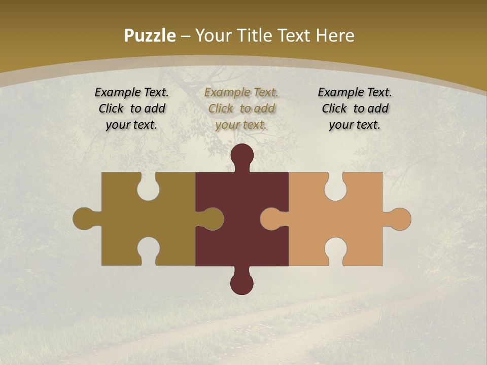 Forest Road Landscape PowerPoint Template