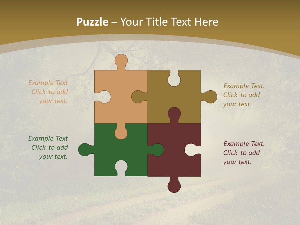 Forest Road Landscape PowerPoint Template