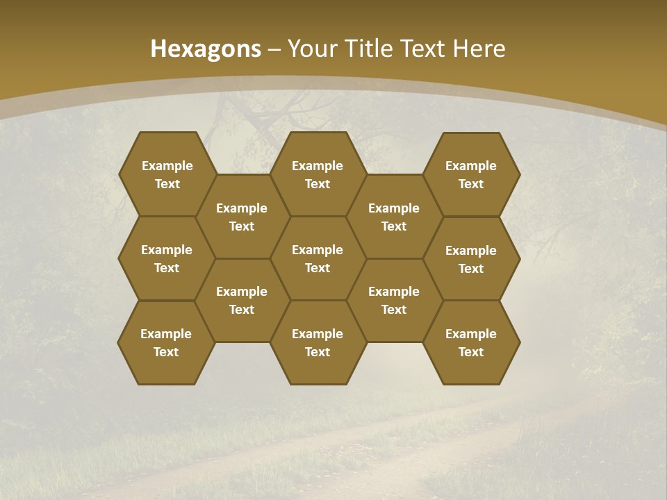 Forest Road Landscape PowerPoint Template