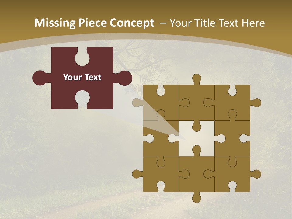 Forest Road Landscape PowerPoint Template