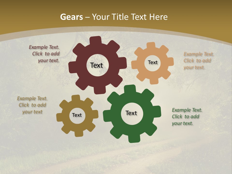 Forest Road Landscape PowerPoint Template