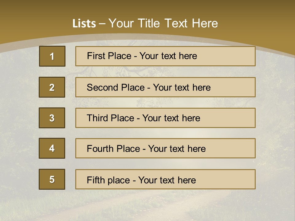 Forest Road Landscape PowerPoint Template