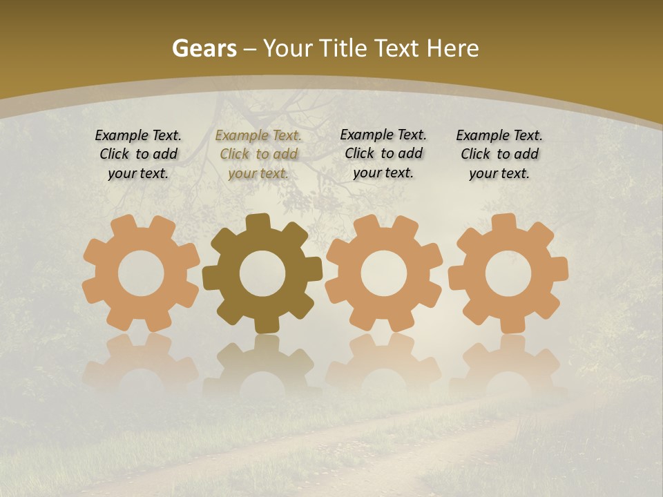 Forest Road Landscape PowerPoint Template