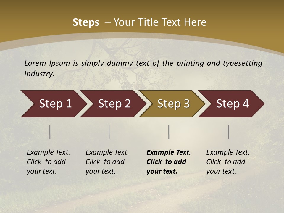 Forest Road Landscape PowerPoint Template