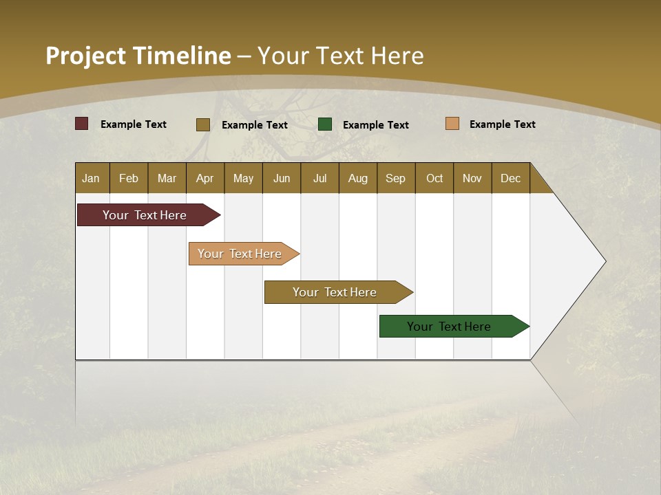 Forest Road Landscape PowerPoint Template