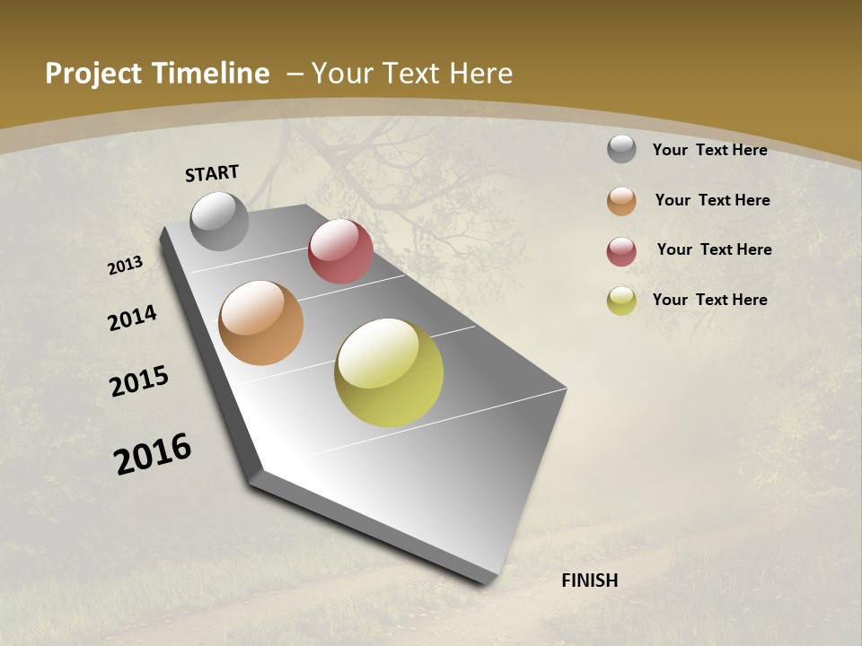 Forest Road Landscape PowerPoint Template