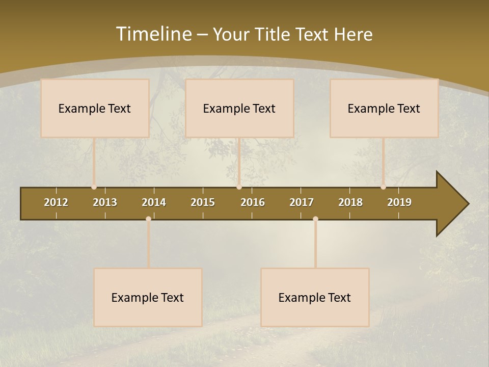 Forest Road Landscape PowerPoint Template