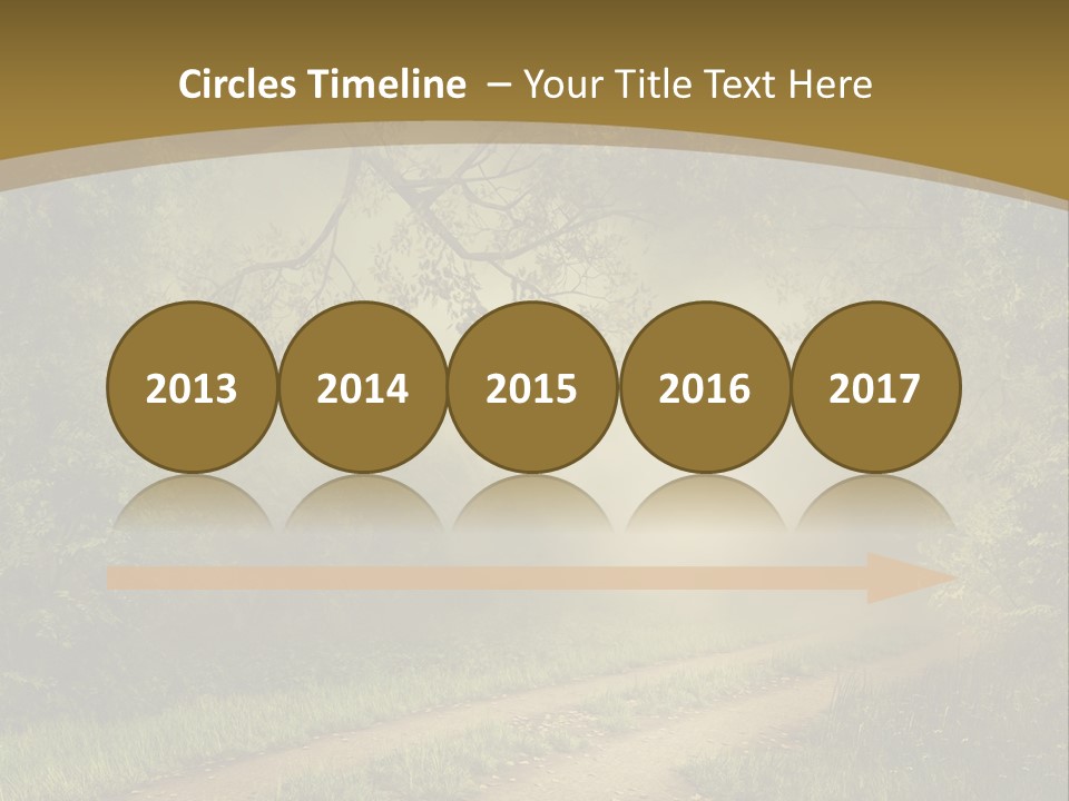 Forest Road Landscape PowerPoint Template