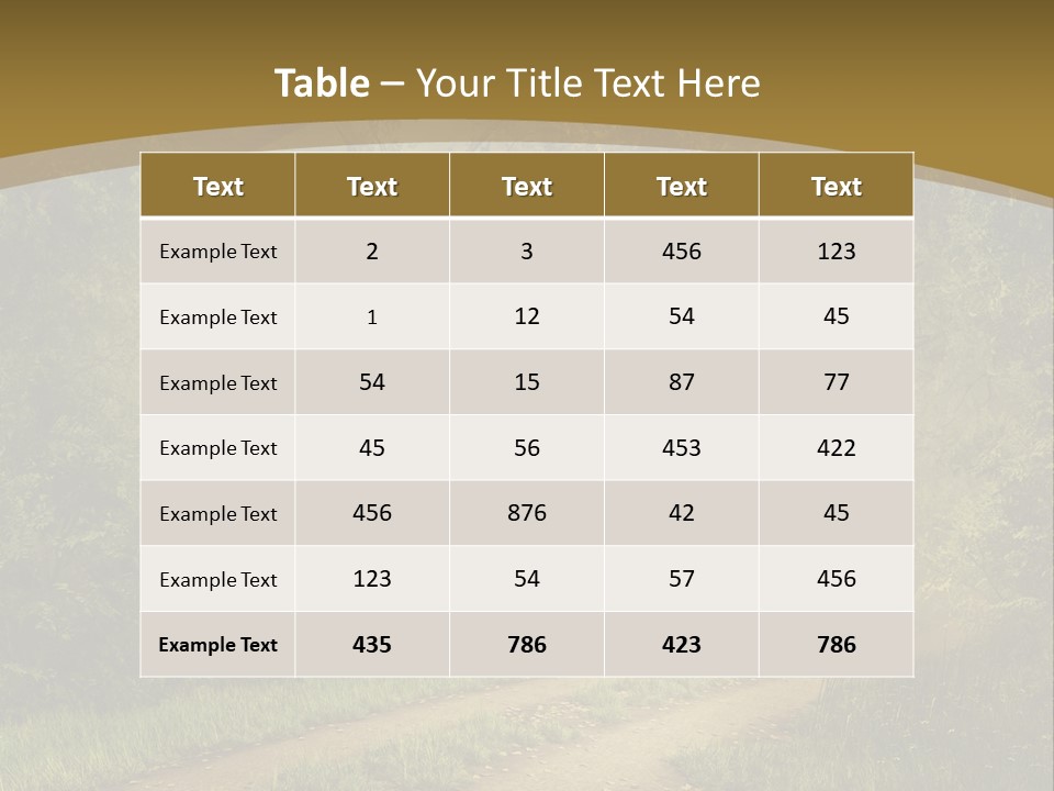 Forest Road Landscape PowerPoint Template