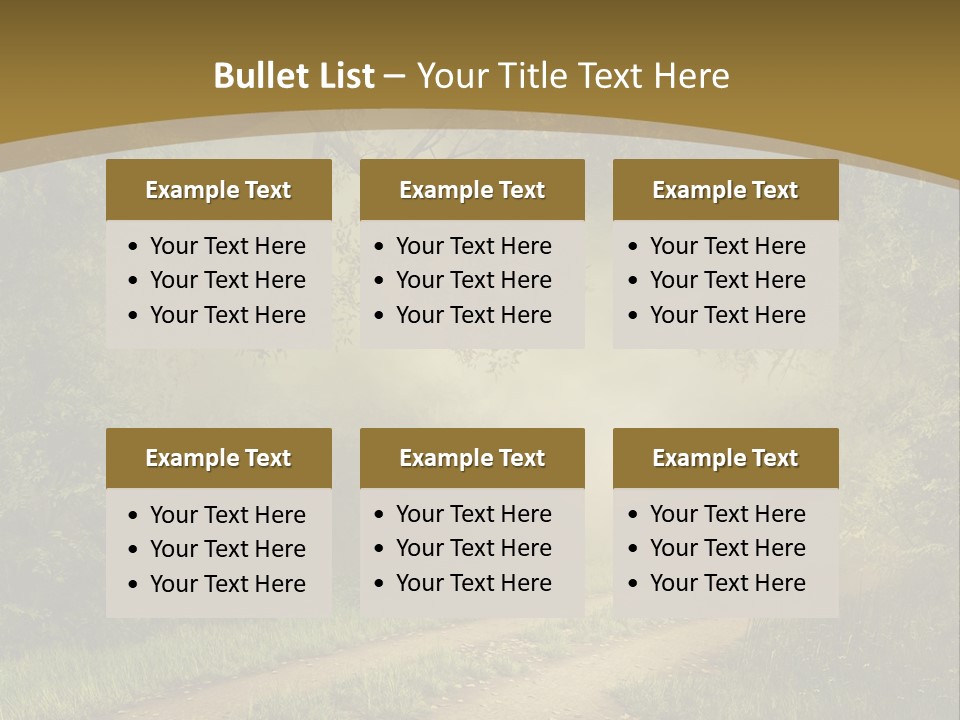 Forest Road Landscape PowerPoint Template