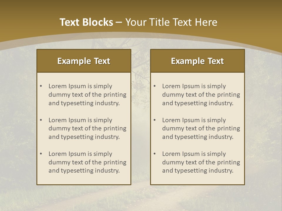 Forest Road Landscape PowerPoint Template