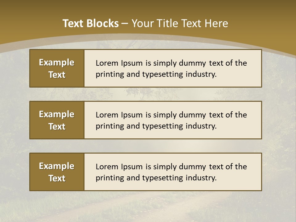 Forest Road Landscape PowerPoint Template