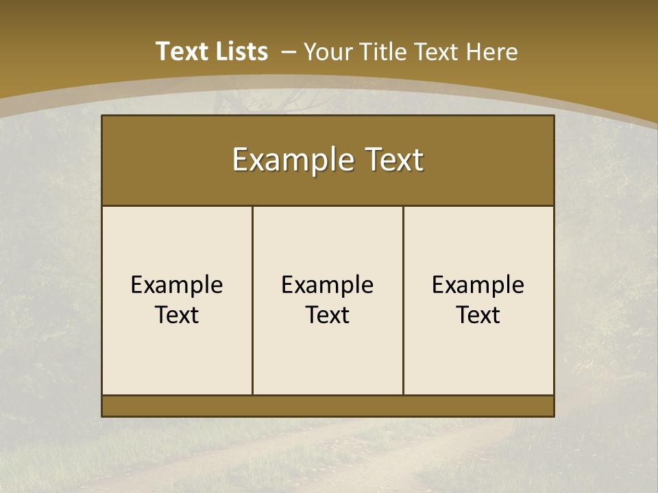 Forest Road Landscape PowerPoint Template