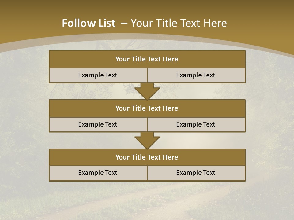 Forest Road Landscape PowerPoint Template