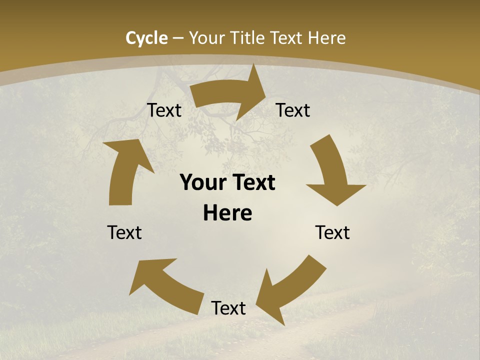 Forest Road Landscape PowerPoint Template
