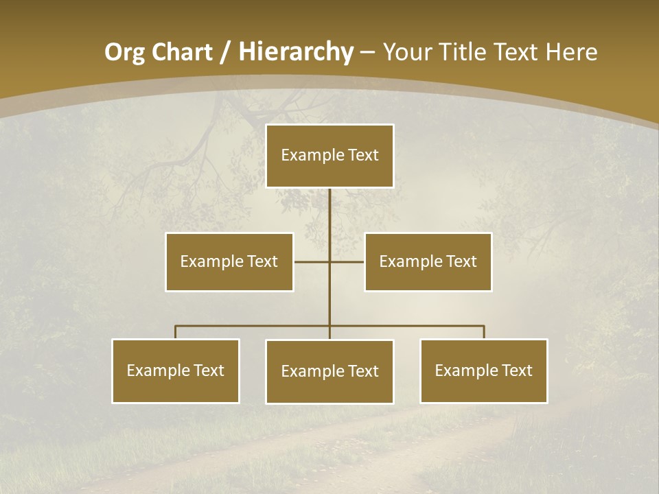 Forest Road Landscape PowerPoint Template