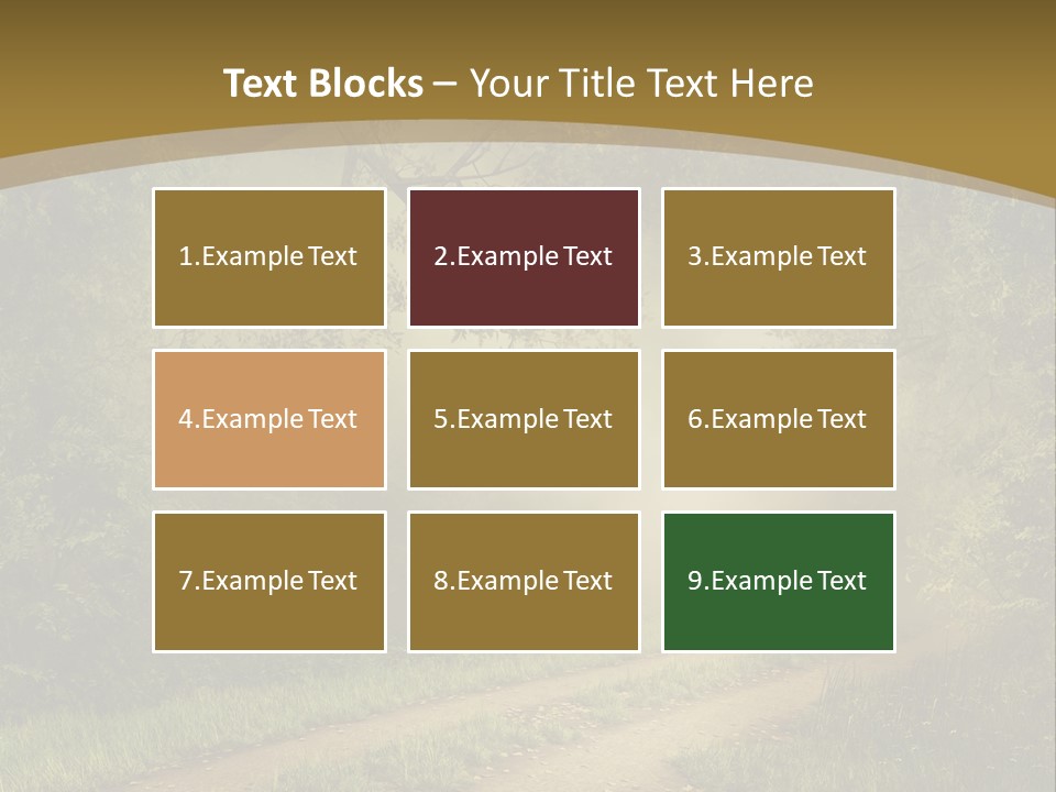 Forest Road Landscape PowerPoint Template