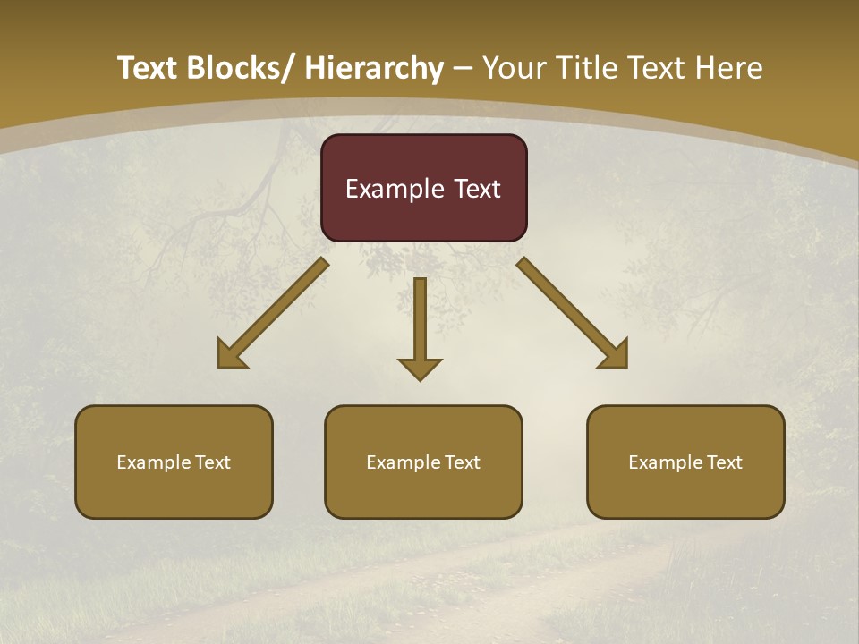 Forest Road Landscape PowerPoint Template