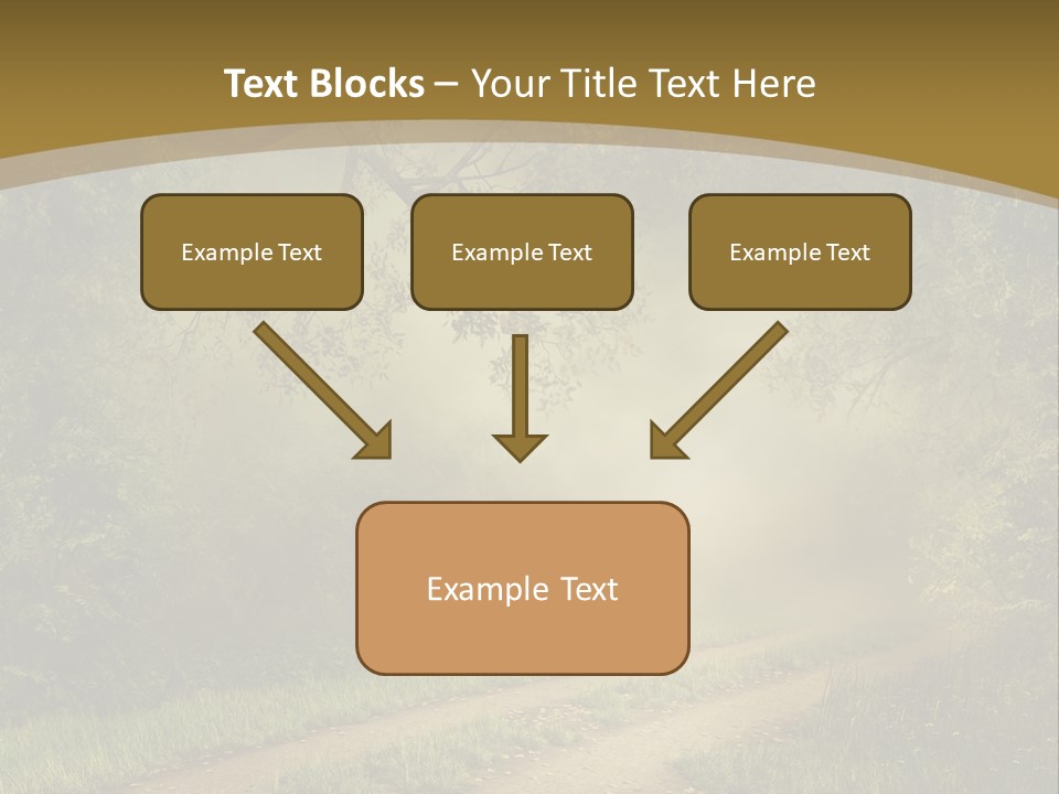 Forest Road Landscape PowerPoint Template