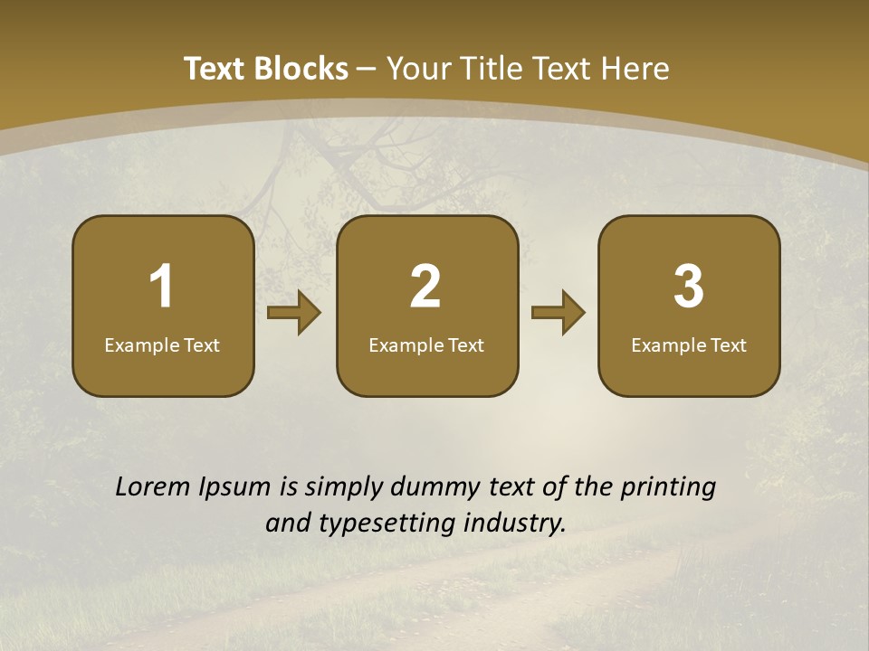 Forest Road Landscape PowerPoint Template
