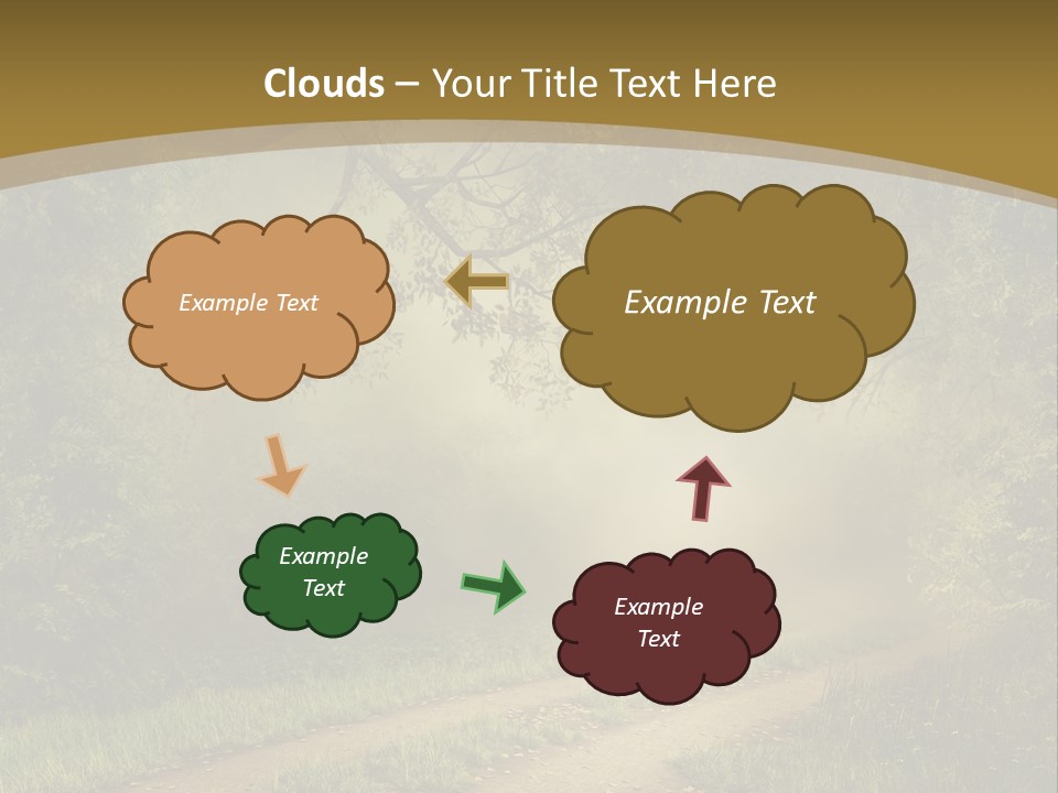 Forest Road Landscape PowerPoint Template