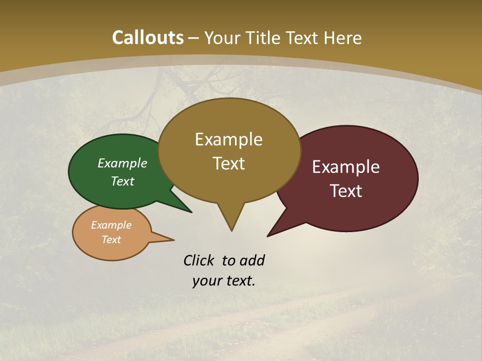 Forest Road Landscape PowerPoint Template