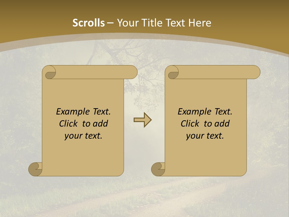 Forest Road Landscape PowerPoint Template
