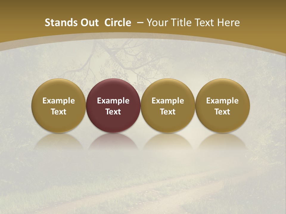 Forest Road Landscape PowerPoint Template