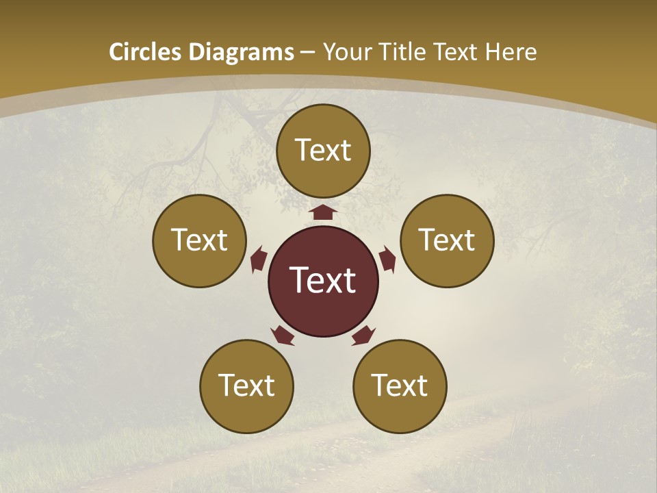 Forest Road Landscape PowerPoint Template