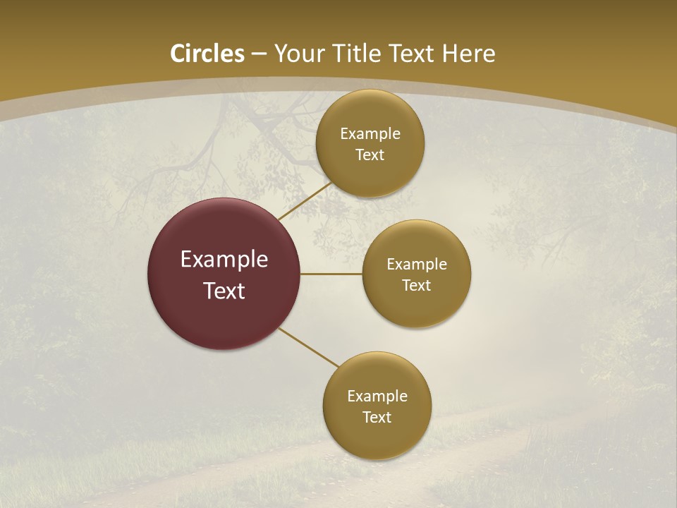 Forest Road Landscape PowerPoint Template