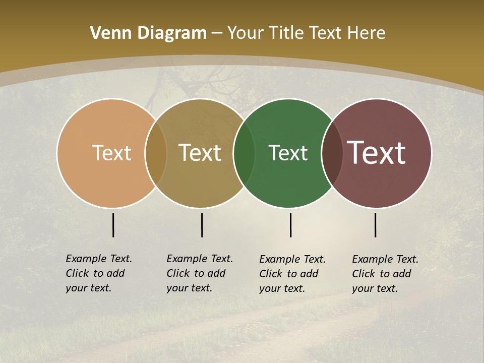 Forest Road Landscape PowerPoint Template