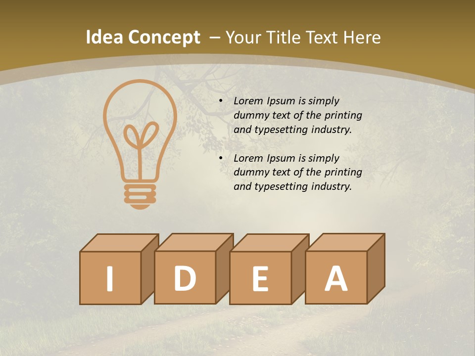 Forest Road Landscape PowerPoint Template
