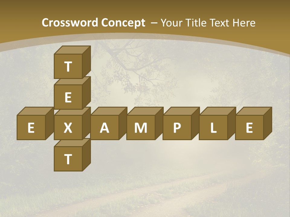 Forest Road Landscape PowerPoint Template