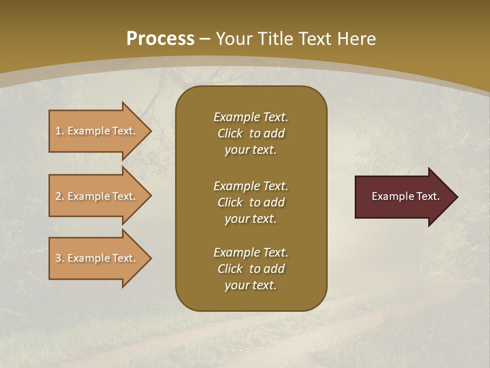 Forest Road Landscape PowerPoint Template