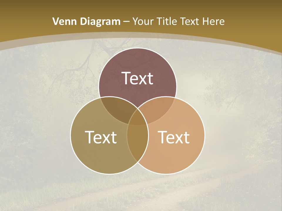 Forest Road Landscape PowerPoint Template