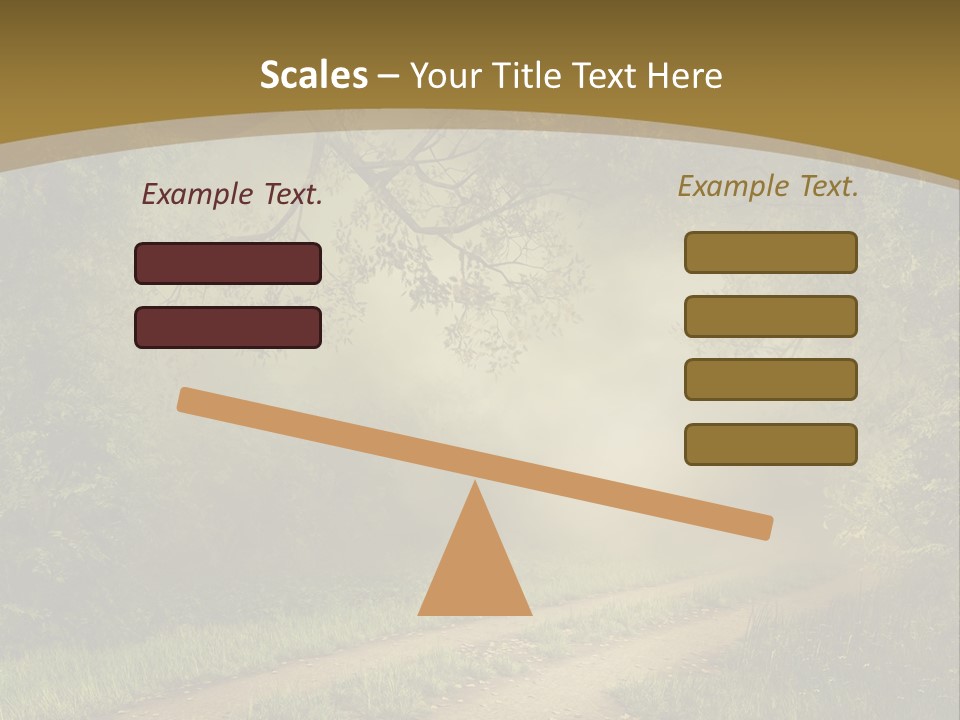 Forest Road Landscape PowerPoint Template