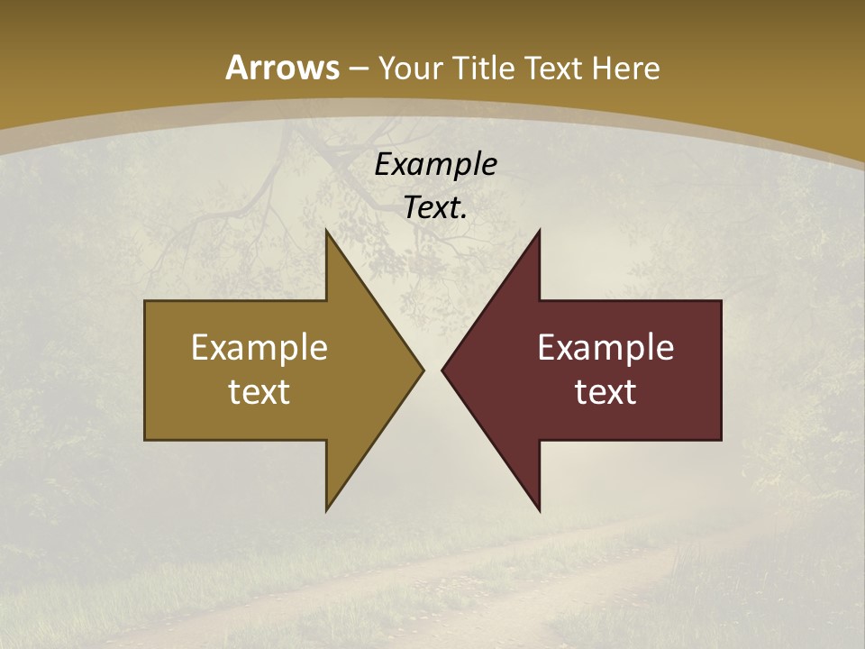 Forest Road Landscape PowerPoint Template